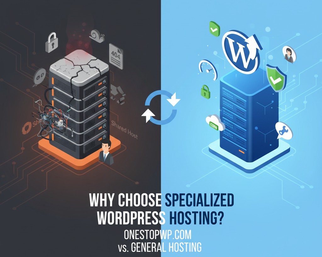 Why Choose Specialized WordPress Hosting from OneStopWP.com Over General Hosting?