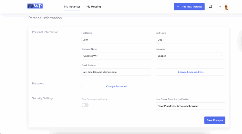 Personal Information Personal Information