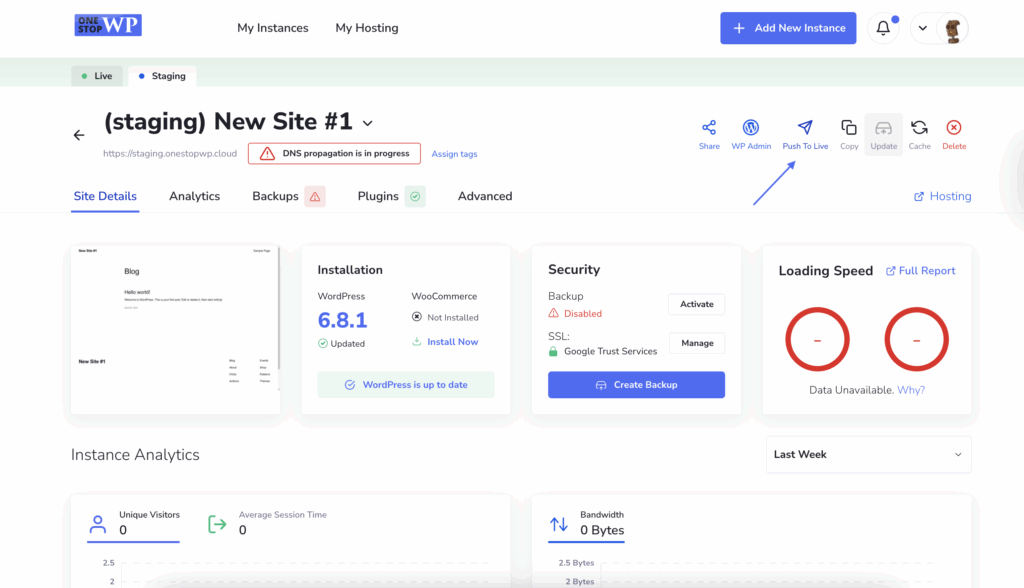 Push To Live - update your live WordPress website! Push To Live - update your live WordPress website!