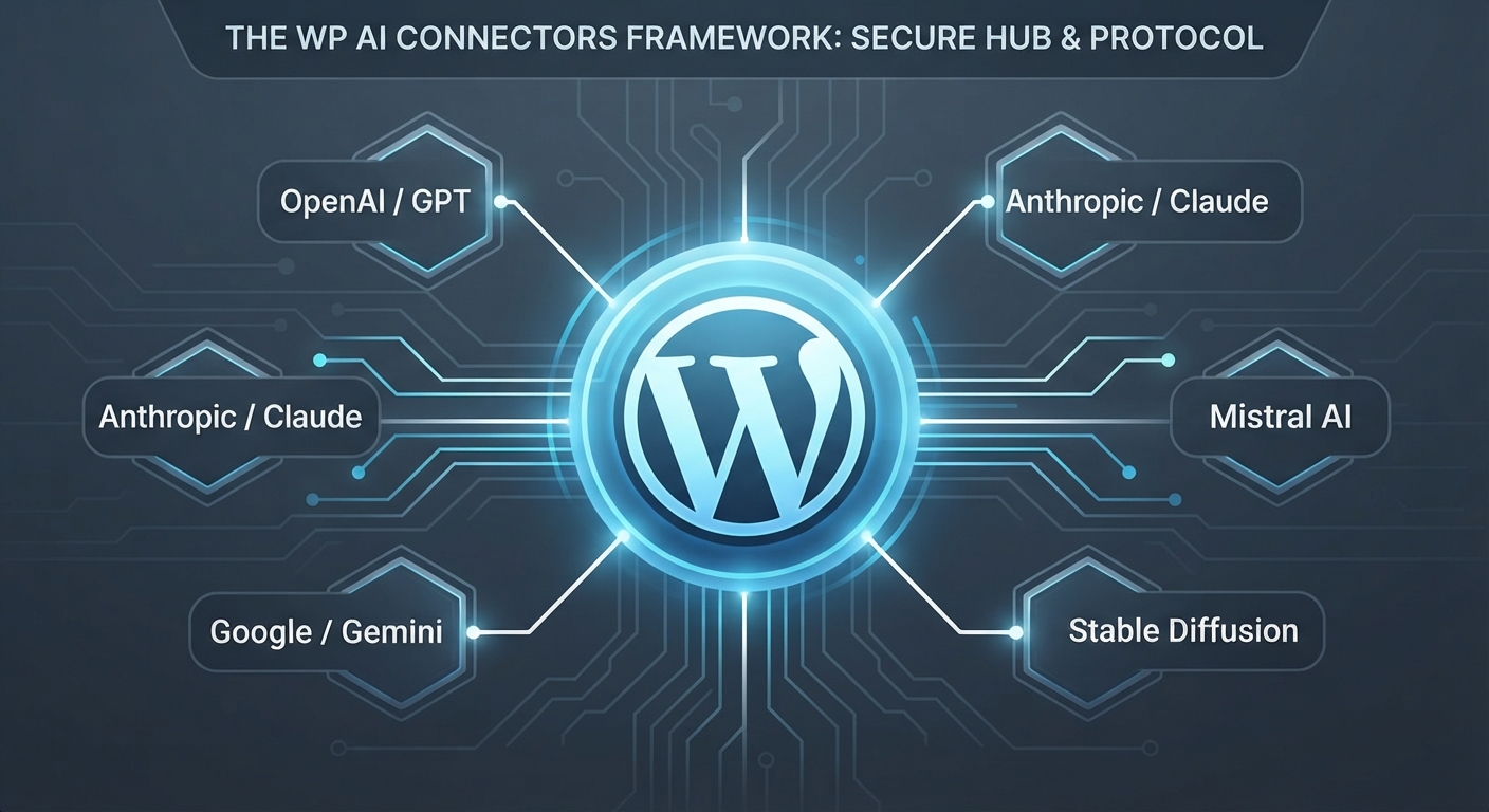 Featured image for Mastering WP AI Connectors: The Future of Native WordPress Intelligence